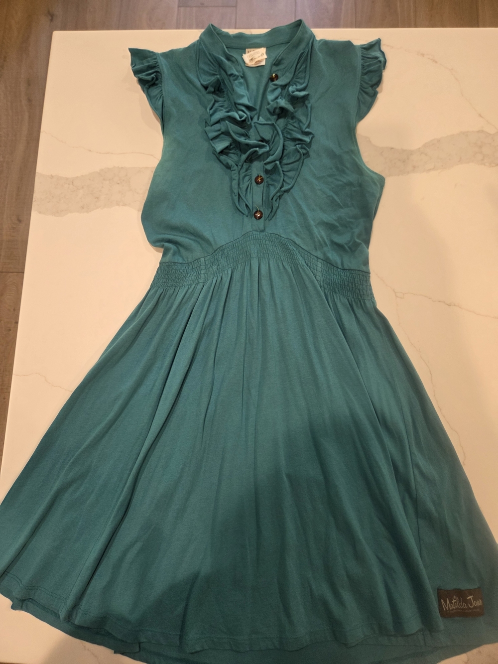 Matilda Jane Womens' Teal Ruffle Dress